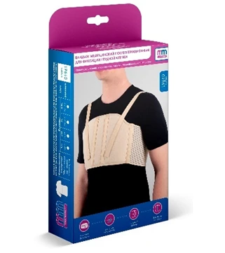 Ko'krak qafasini mahkamlash uchun operatsiyadan keyingi tibbiy bandaj