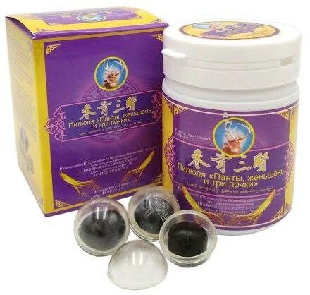 Пилюля Панты, женьшень и три почке