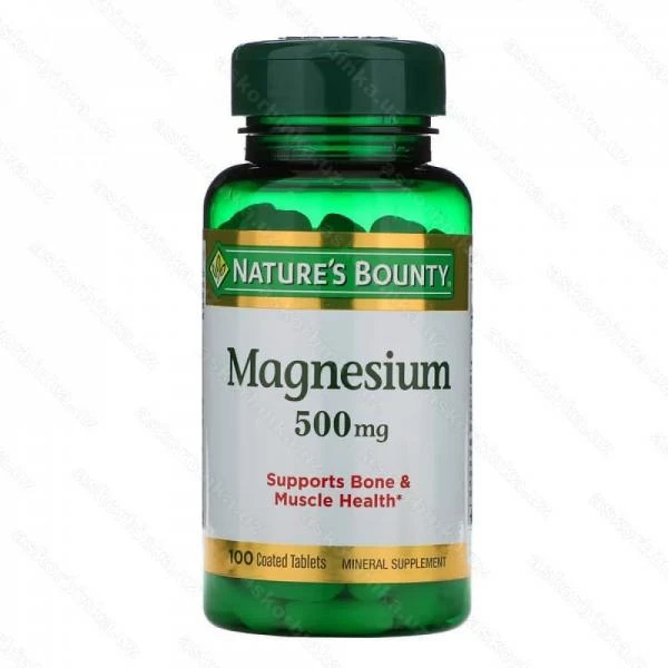 Magniy, 500 mg, 100 ta qoplangan tabletka