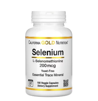 Kaliforniya oltin oziqlantiruvchi xamirturushsiz selen, 200 mkg, 180 sabzavotli kapsulalar