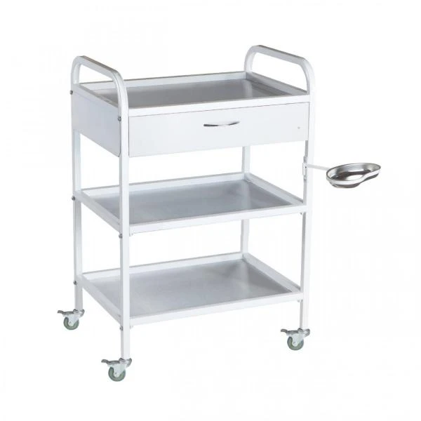 Stol-telejka dlya medisinskix instrumentov iz nerjaveyki