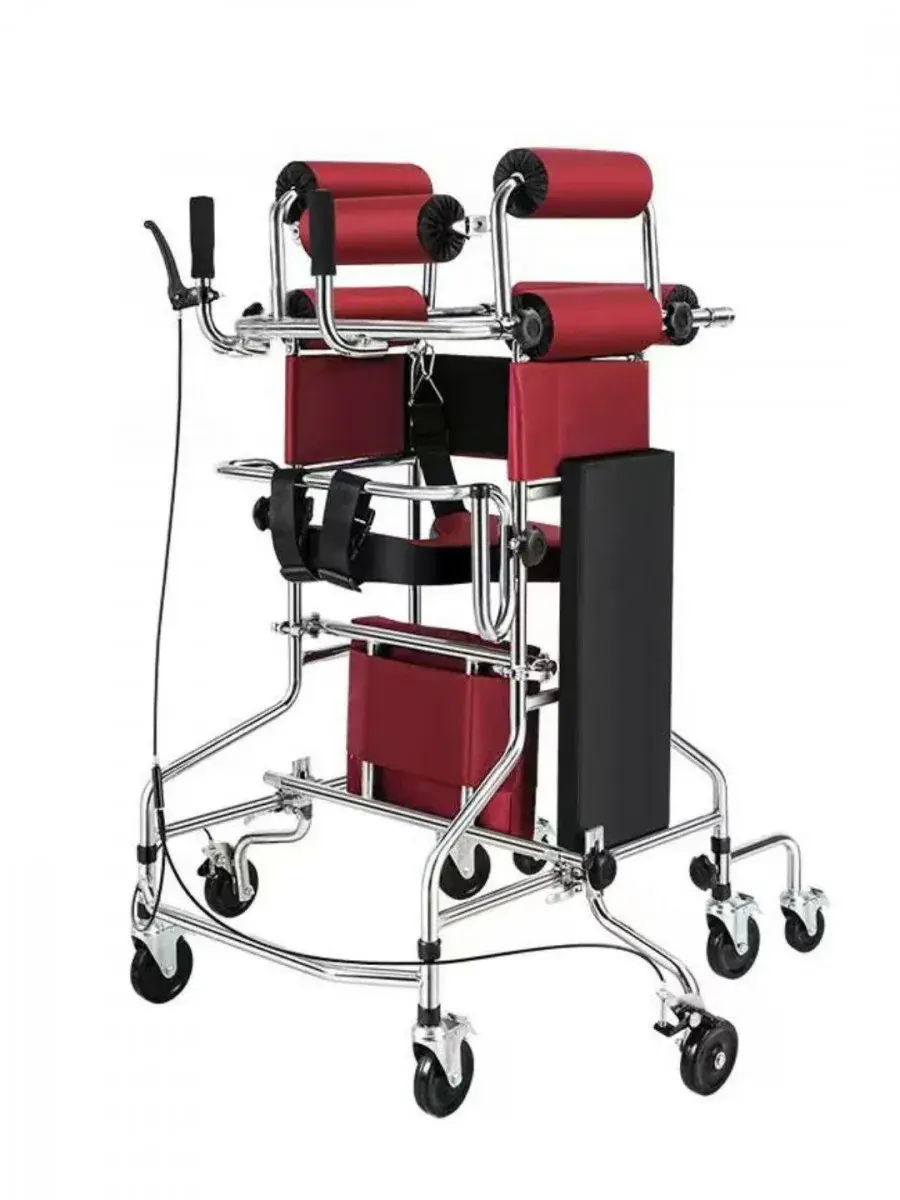 To'liq torso qo'llab-quvvatlash va tormoz tizimi bilan reabilitatsiya yurgizuvchi